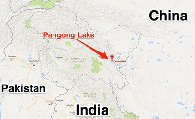 india china map pangong tso