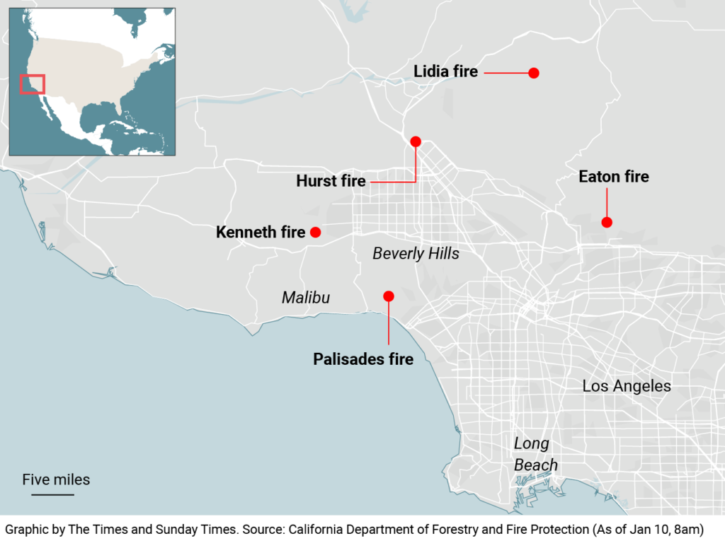 map of los angeles