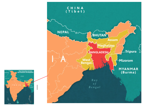 Bangladesh india map border